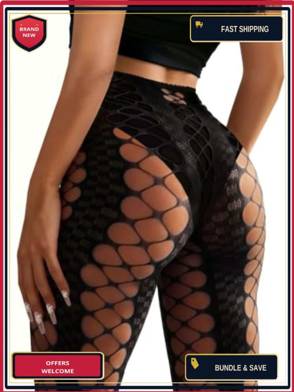 Fishnet Tights Striped Pattern Stretchy Nylon Spandex Hosiery